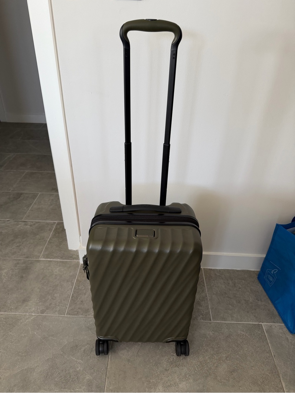 Tumi 19 Degree Expandable Carry On in Olive